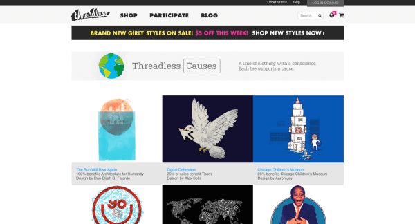 Threadless Causes Liking ReferralCandy