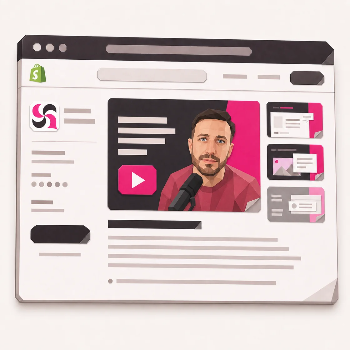 Shopify referral and affiliate program product tour illustration